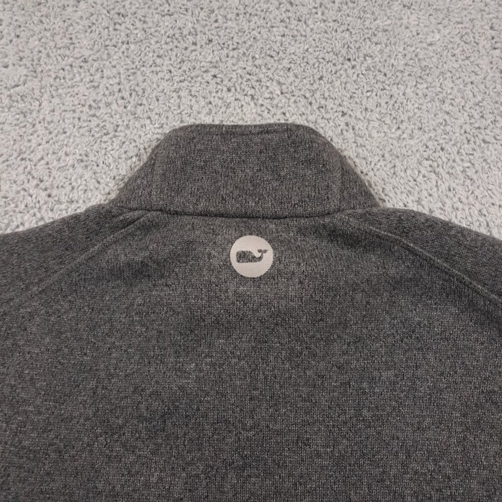 Vineyard Vines Fleece Vest Sweater Mens Medium Gray Full Zip Outdoor - Picture 6 of 11